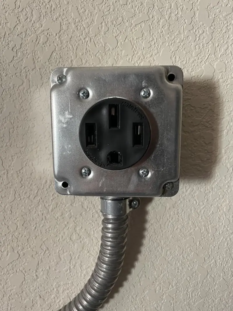 NEMA 14-50 outlet installed for Electrical Panel Upgrade in Ballville